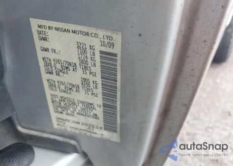 2010 Nissan Titan Xe from USA, damaged, VIN 1N6BA0CJ4AN302614